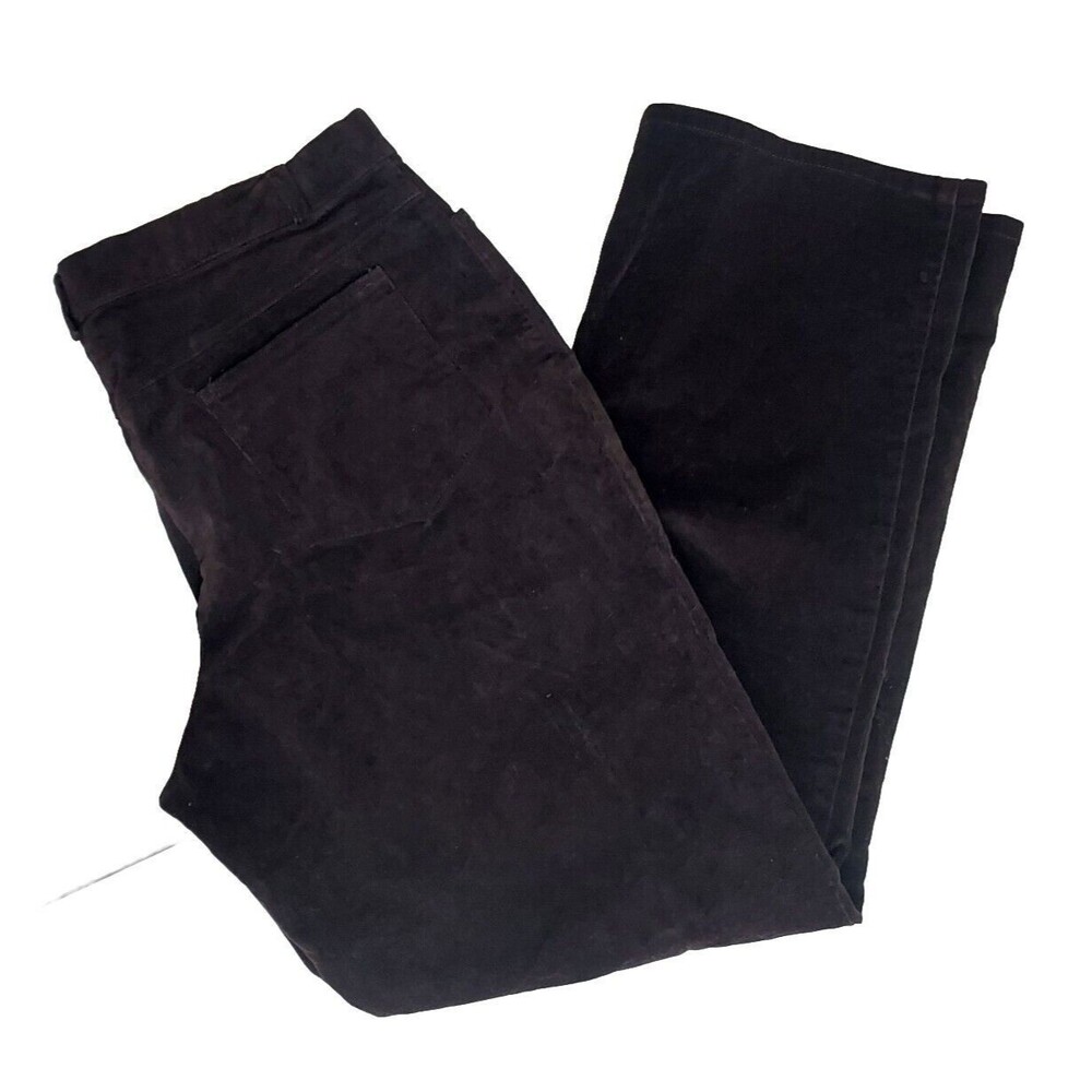 NWOT Ladies Tribal Stretch-Extensible Brown Corduroy Straight Mid-Rise Pants 12P